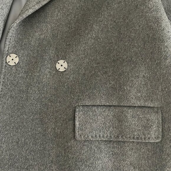Ports Classic Double Breasted Wool & Cashmere Peacoat Charcoal Grey Sz 4 NWOT - Picture 10 of 12